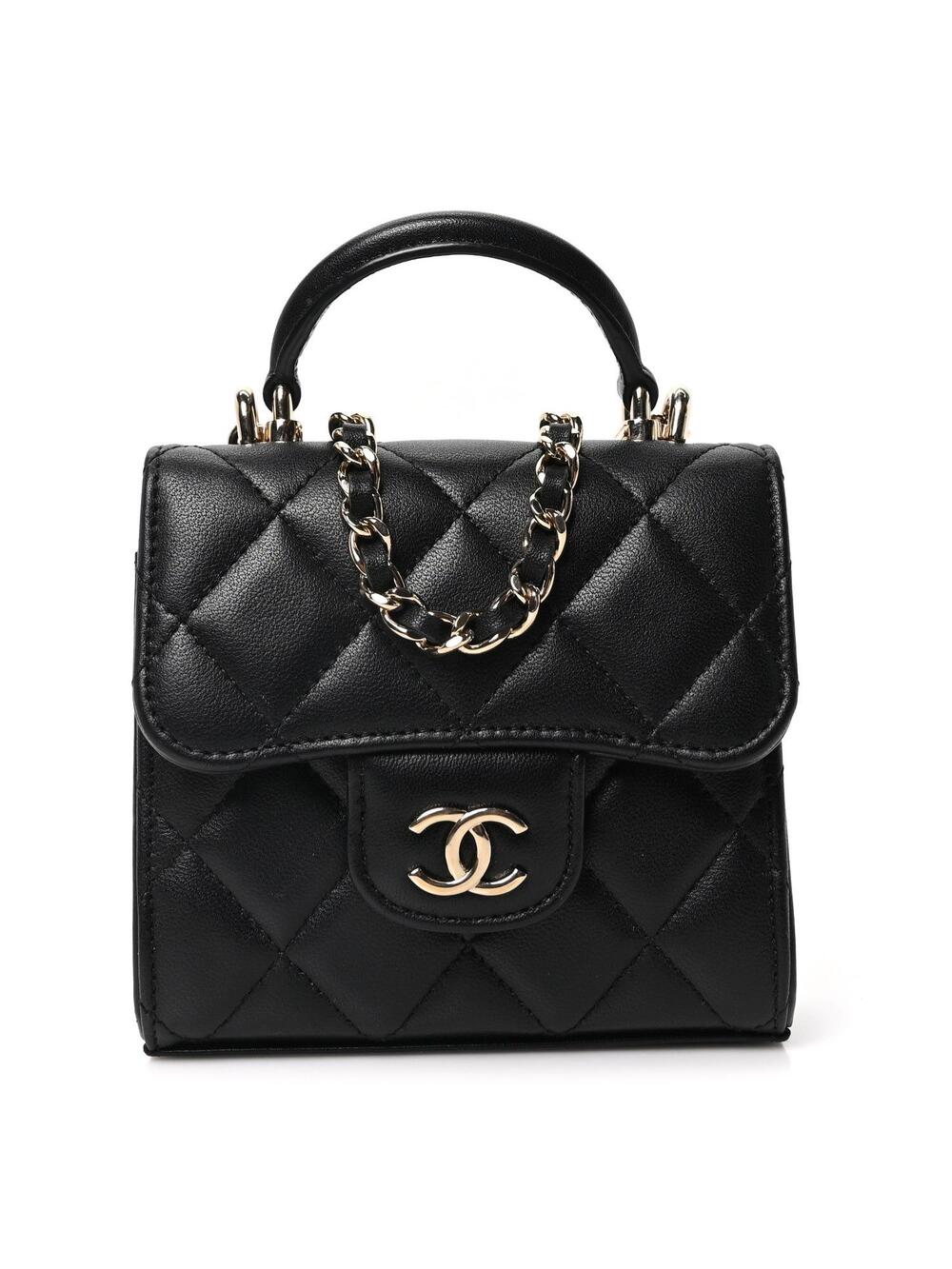 Chanel Lambskin Quilted Top Handle Flap #348566C32B
